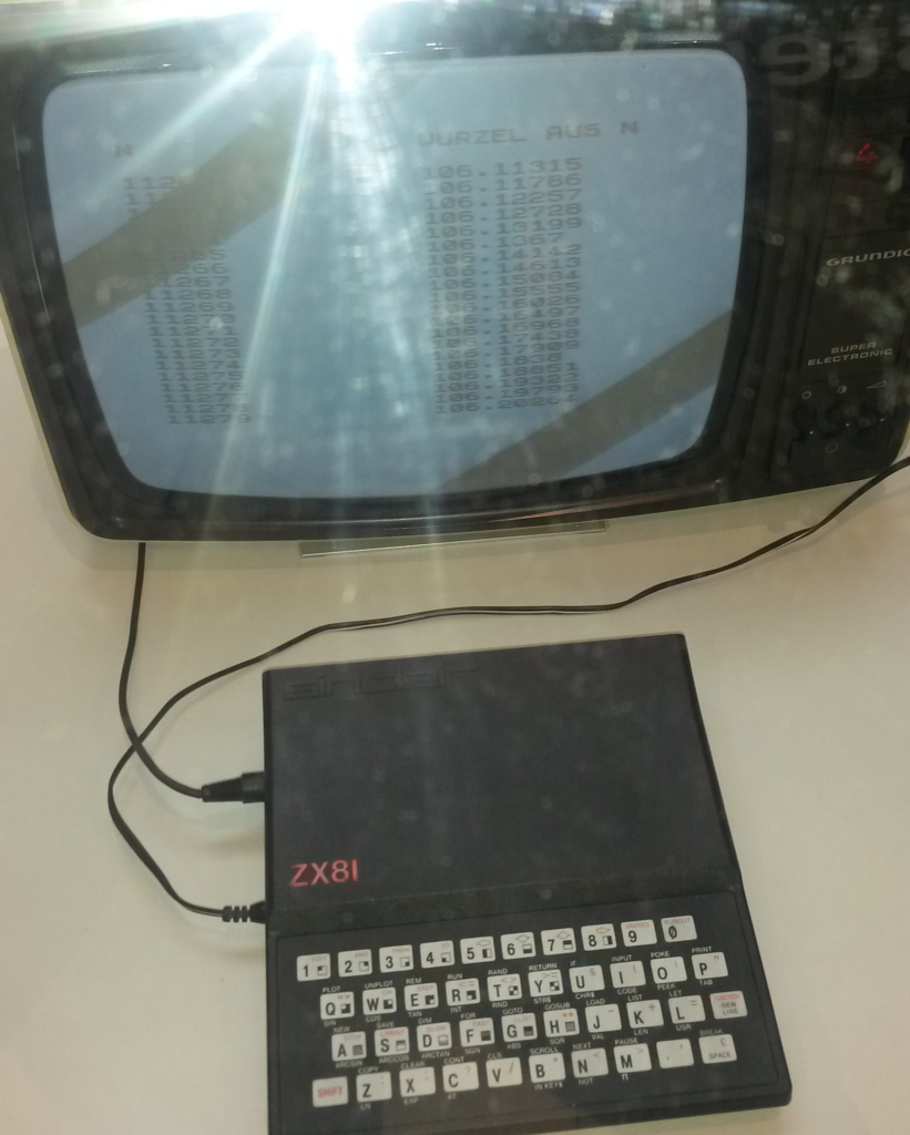 ZX 81. Programmieren lernen mit 1Kb Hauptspeicher (RAM). Speicherplatz ist wertvoll!