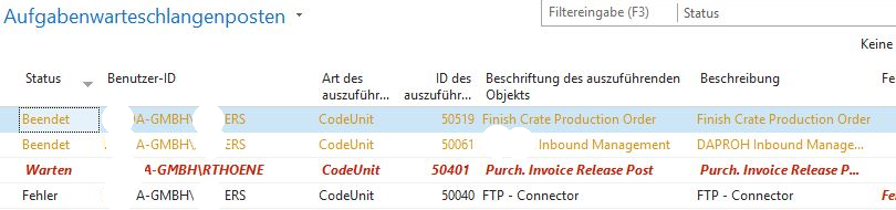 Automatische Verbuchung von Eingangsrechnungen über die Aufgabenwarteschlangenposten