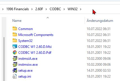 Unterordner auf der CD für CODBC bei den "älteren" (es gibt kein altes Navision) Navisionversionen.