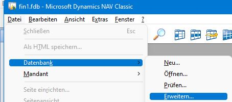 Erweitern einer Mehrteiligen Datenbank unter Navision Financials bis 2009R2