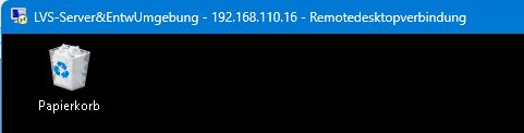 Screenshot einer Vollbild Remote Desktop Sitzung mit RDP Version vor der Version 8 für eine Navision Financials, Dynamics Attain oder Microsoft Business Central BC365 Sitzung. Es fehlt: Die Anzeige der Verbindungsqualität!