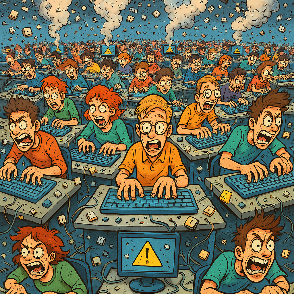 Symbolbild für die zum Scheitern verurteilte Lösung, Stamm- und Bewegungsdaten von Aushilfskräften erfassen zu lassen anstelle von vernünftigen Schnittstellen zwischen Altsystem und neuem Business Central 365